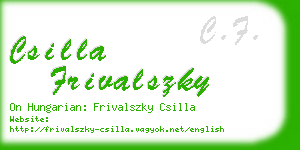 csilla frivalszky business card